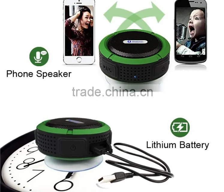 Waterproof Speaker Flash Light Bluetooth Speaker With Power Bank Free Sample