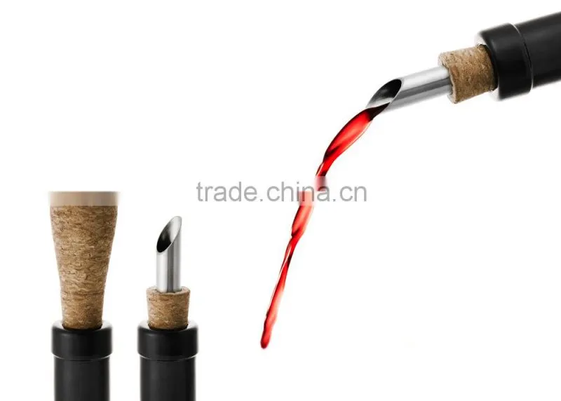 Cork wine stopper & pourer