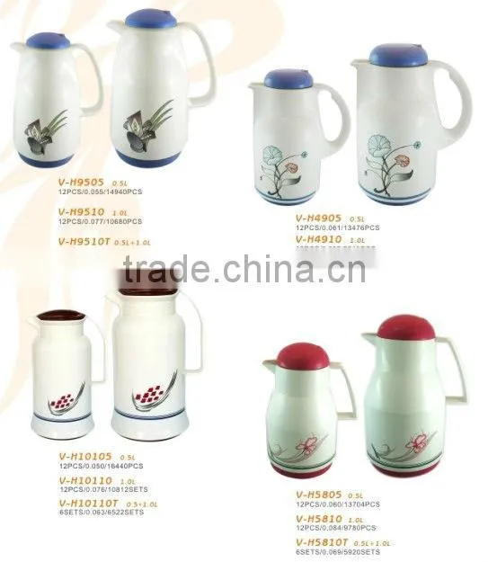 0.5L+1.0L Plastic Vacuum Thermos FLask with FLower (V-H10410T)