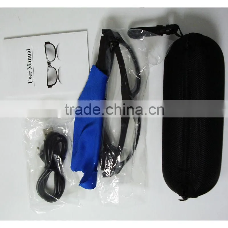 5 Mega Pixels 720P HD Camcorder Glasses with Camera Video Support TF Card up to 16G