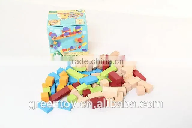 wood blocks building toy educational toys wooden castle