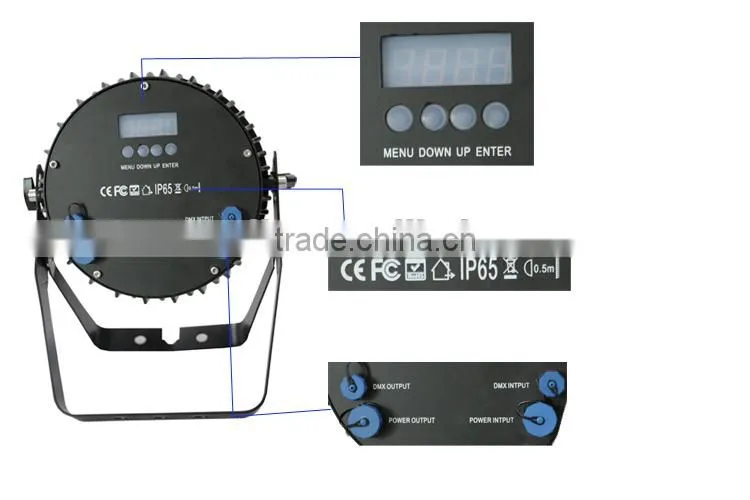 DMX512 led stage par light 6pcs 15w RGBWA 7in1 outdoor lighting