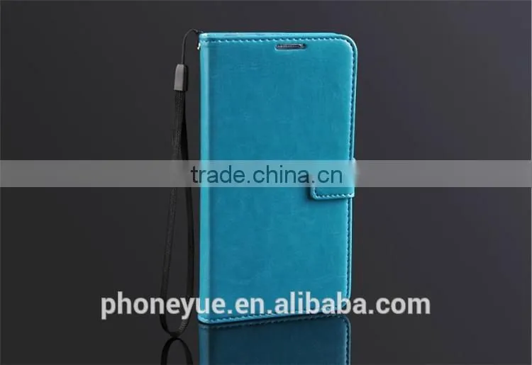 mobile phone card slot stand holder pu leather flip cover case for samsung c4