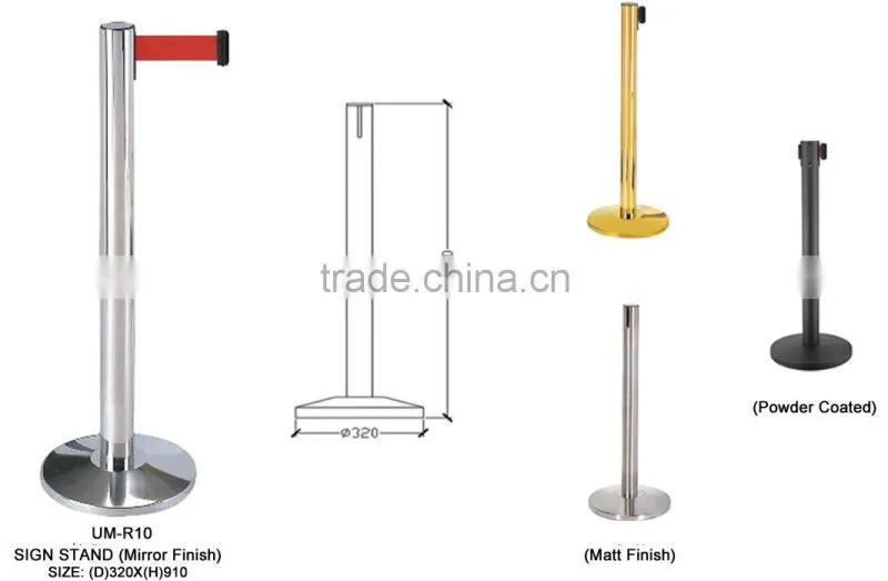 Stainless Steel Retractable Belt for Queue Manage