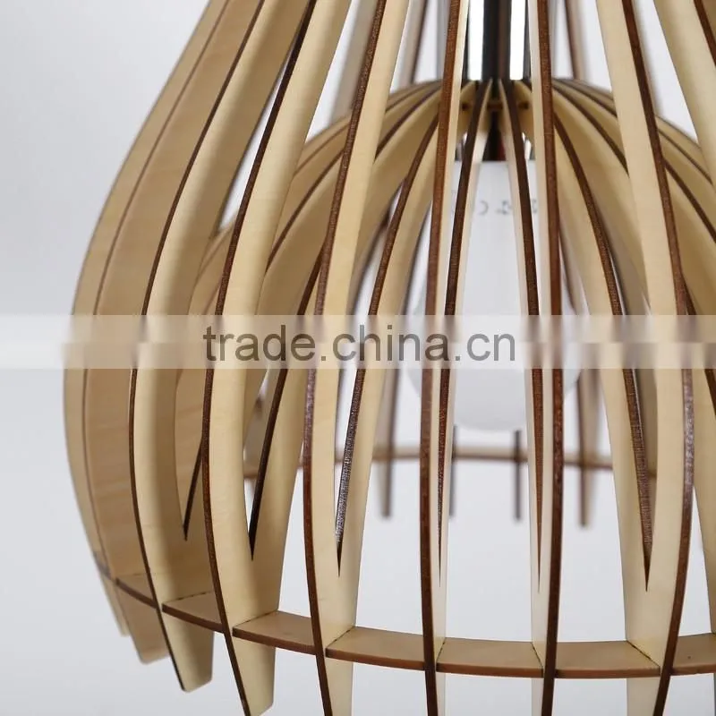 new design wood pendant lamp for shop or cafe JK-8005B-12 LED pendant light