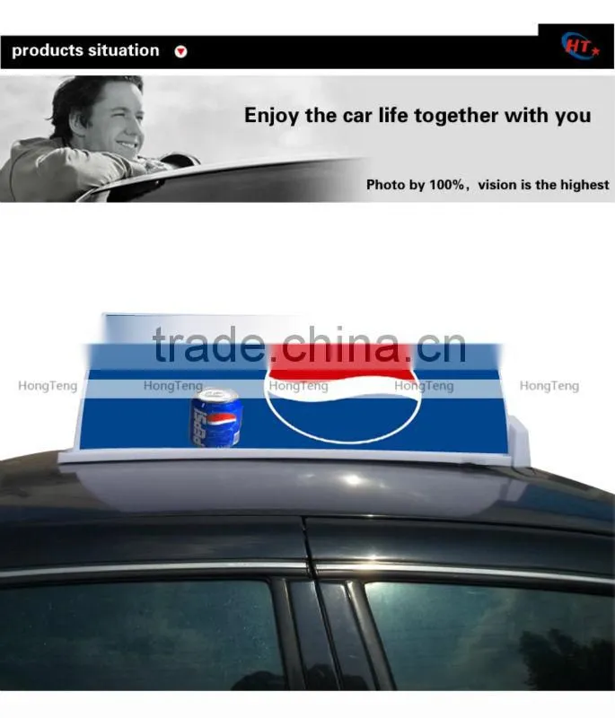Waterproof lighting led taxi top advertising