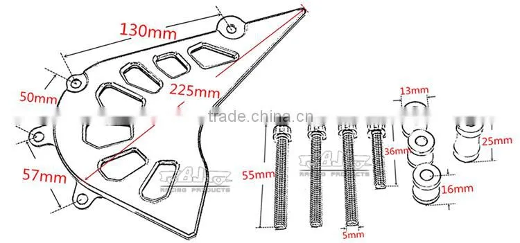 BJ-FSC-KT001-OR KTM Parts CNC Aluminum Billet Front Sprocket Cover for ktm DUKE 390 13-15