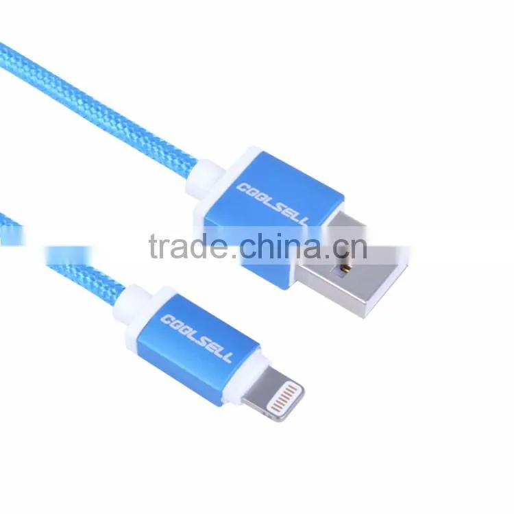 MFi certified Original MFI cable nylon braided 8 pin usb cable for iphone accessory