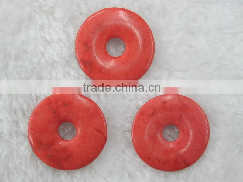 Wholesale Yellow Glass gemstone donut gemstone for decoration
