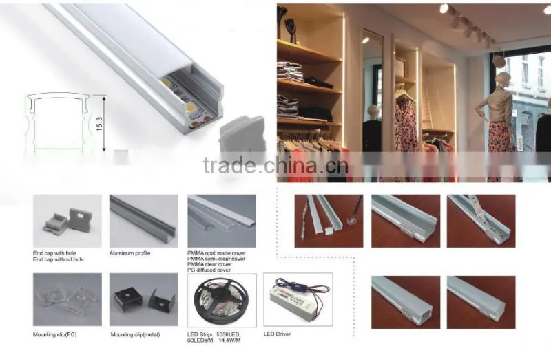 led strip with aluminum wire channel