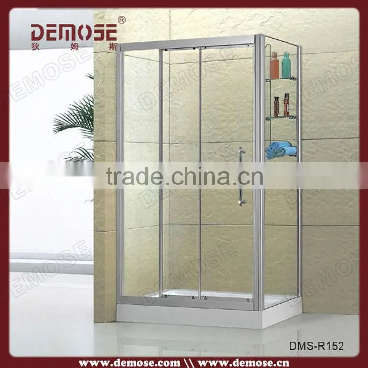 frameless portable hanging big roller sliding 8mm glass shower door / shower enclosure