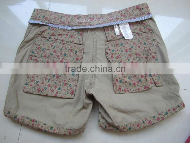 2012 new fashion ladies turned edge casual soft cotton hot shorts
