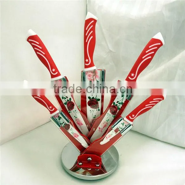 Ceramic knife with acrylic block for kitchen