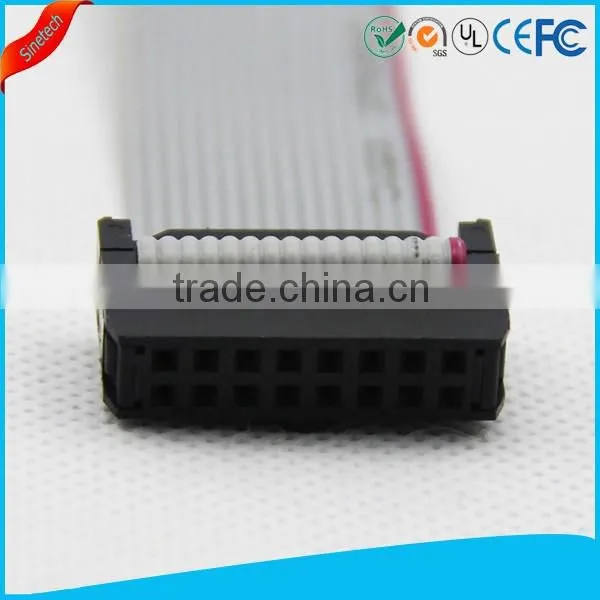 Electrical 16 pin IDC connector flat ribbon cable 2.54mm pitch idc flat cable for computer or electronic appliance