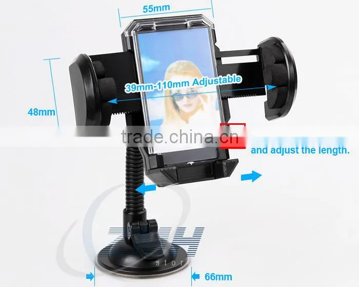 Universal Suction Car Windscreen Mount Long Holder For cellphone/GPS/PDA/MP3