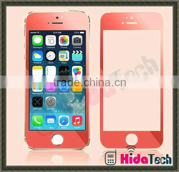 purple color tempered glass screen protector for apple iphone