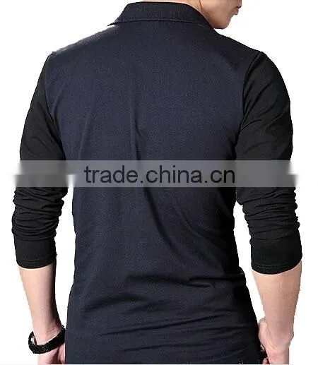 New design high quality brand long sleeve men cotton shirts polo t-shirt cheap prices polo t shirt
