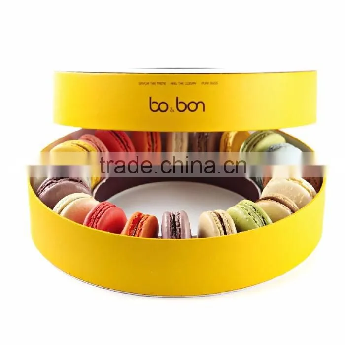 Custom round white cardboard gift box with lids/white cardboard boxes packaging