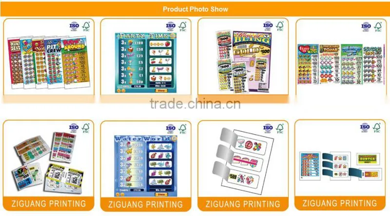 Custom pull tabs lottery tickets