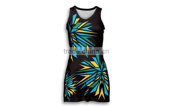 Full sublimation netball dress with stylish pattern