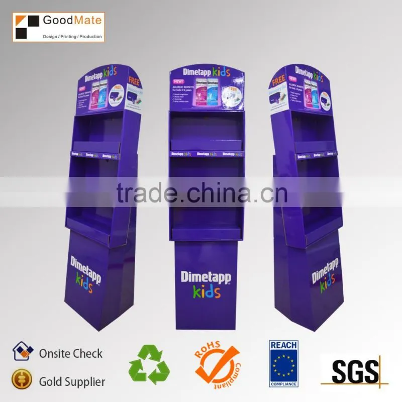 POP Corrugated Cardboard Heavy Duty Floor Display Stand