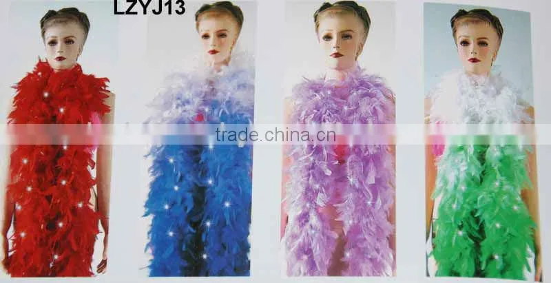 Fluffy turkey feather chandelle boa LZYJ02
