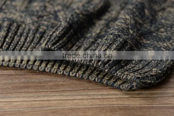 The European and American style fashion blended for round collar sweater
