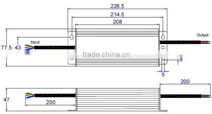 ce ul listed led driver 12v 200W triac dimmable led driver