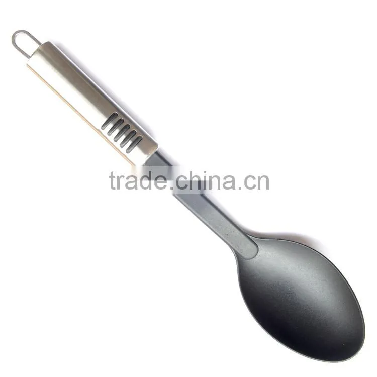 food grade nylonfrying slotted spoon in steel handle