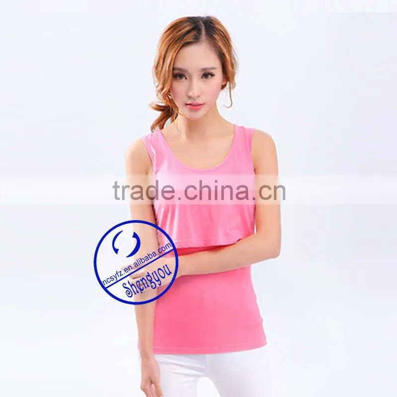 100 cotton plain maternity & breastfeeding tank top