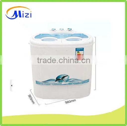 Mini washing machine is small with dry duplex stainless steel double barrel