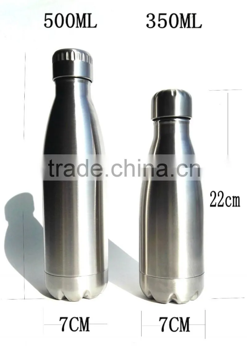 2016 new design custom logo cola thermos flask thermos bottle 500ML