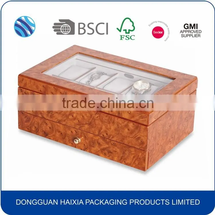 New arrival fashion Luxury pretty solid wood watch gift box