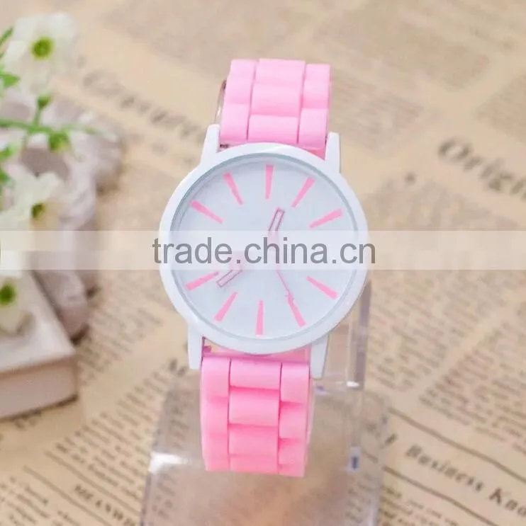 Fashion Summer Candy Color Electronic Quartz Movement Silicone Watches