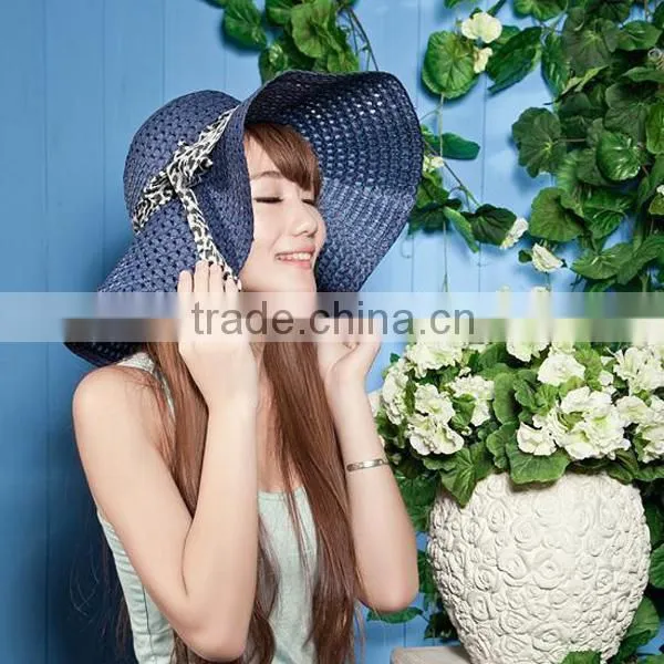 Wholesale Fashion custom natural Straw Hat Handmade Natural StrawHats for lady
