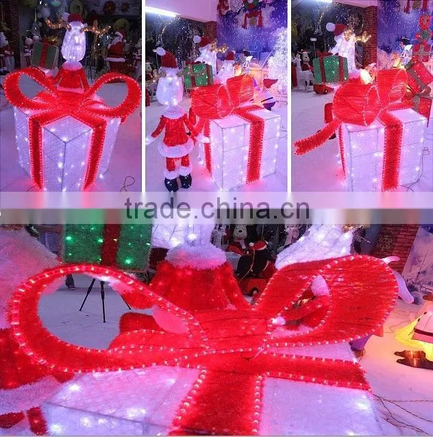 Lighted outdoor christmas decorations gift boxes decorative christmas gift boxes