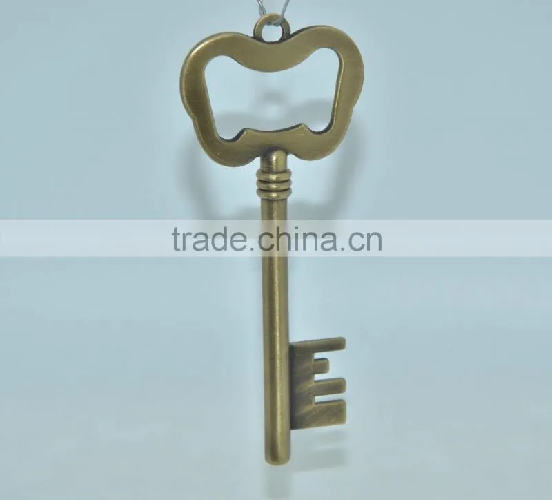 Europe style Key Shape Bottle Opener with Keychain (copper)