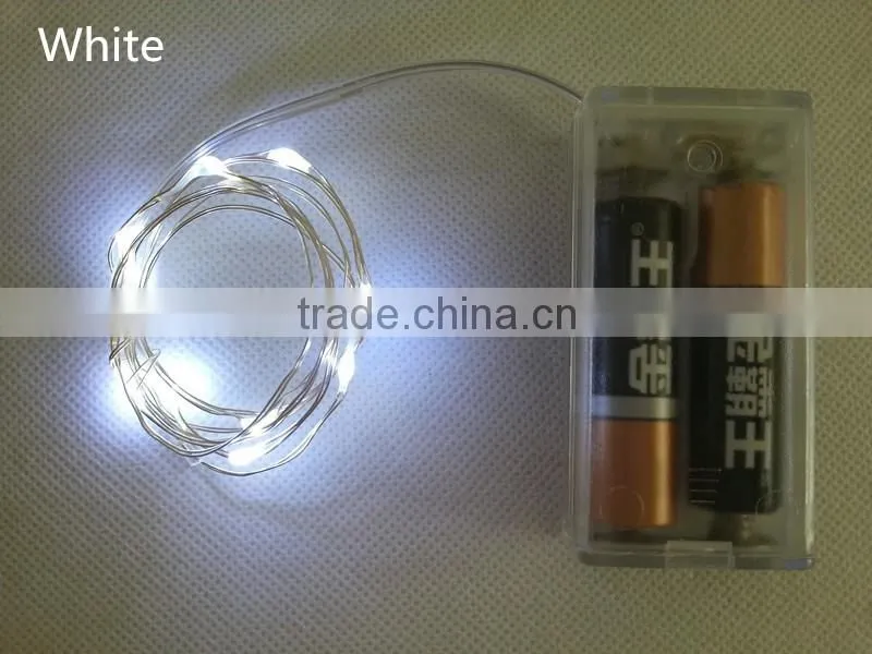 2AA Battery Powered 1M 10 Led Silver Color Copper Wire Mini Fairy String Light Lamp For Christmas Holiday Wedding Party