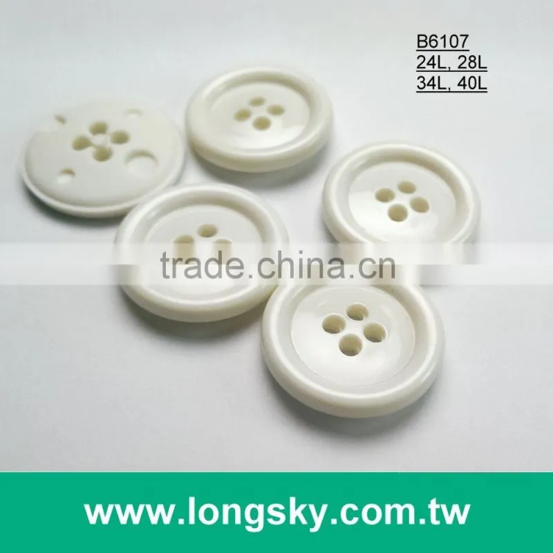 (#B6107) round 4 hole nylon plastic button for men suit
