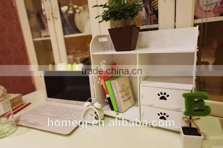 Custom wood desktop organizer WPC material office table storage organizer box