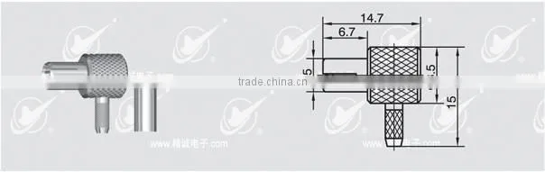 NOK connector male right angle foe mobile phone SYV-50-2-1