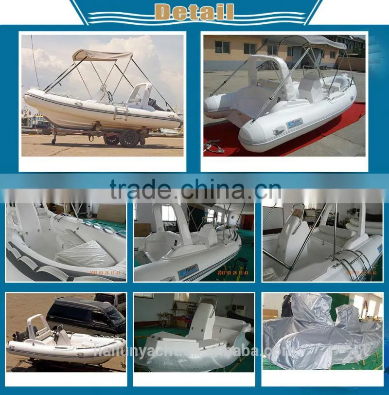 Rib boat 470 fiberglass hull rib boat set with completed boat accessories