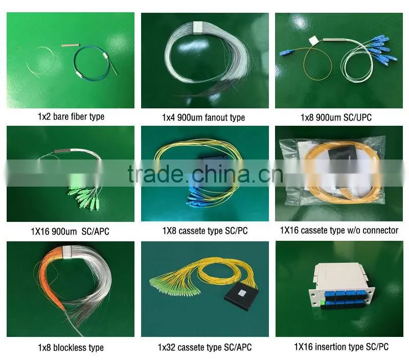 Free sample blockless 0.9mm 1M SC APC 1x32 PLC splitter