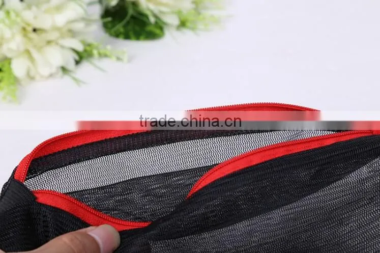 YIWU RODA 100%polyester embroidery black durable laundry bag