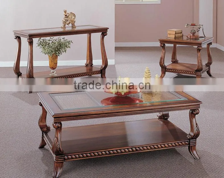 CF30047 High grade Carved wood Coffee End Sofa Table & India Furniture & Akzonobel Paint Furniture