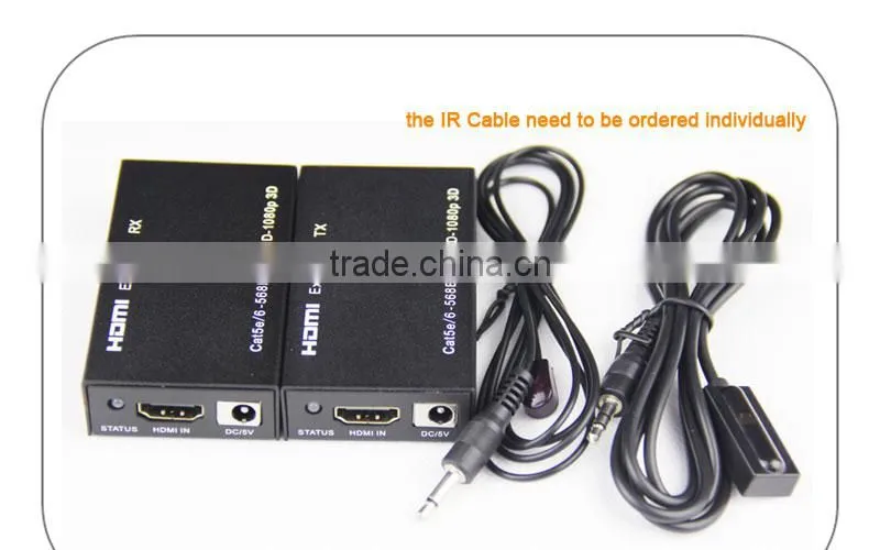 Vision black 50m HDMI extender with IR over Ethernet cat 5e/6