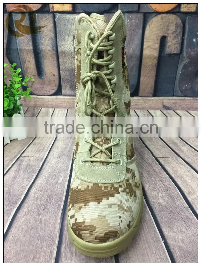 China fashion men dress waterproof camouflage military tactical boots shoes