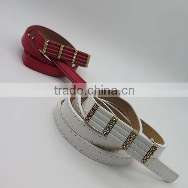 Lady's fashion belt with alloy buckle for dress