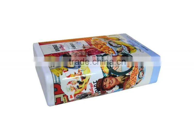 Good quality Rectangular tin box for card packing gift tin box