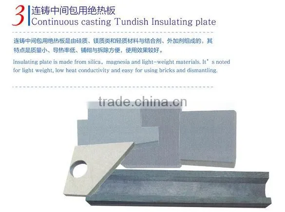 Continuous casting Tundish Insulating plate